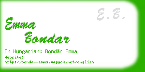 emma bondar business card